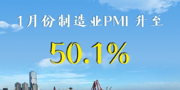 權威快報丨#1月份製造業PMI升至50.1%#